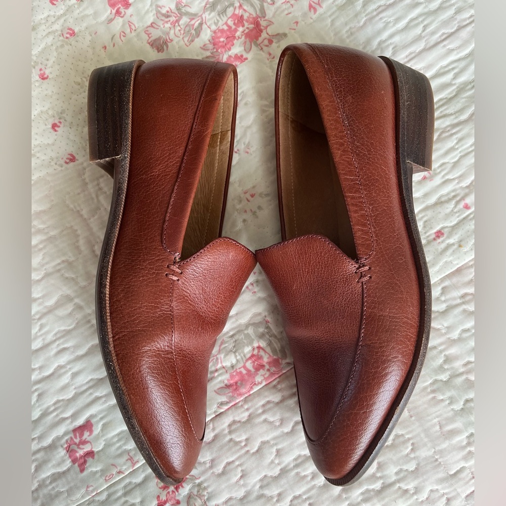 Madewell Women's Leather Loafers in Cognac Brown - Picture 4 of 10